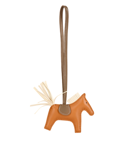 Hermes Rodeo PM Charm, &pound;410, Accessories, Tan, Leather, Front view